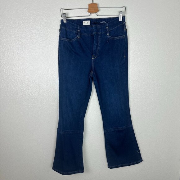 Anthropologie Pilcro Kick Mid Rise Crop Flare Jeans 29 Boho Minimalist Contempor - Picture 2 of 12